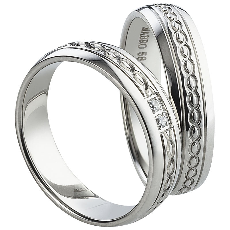 Partnerringe Edelstahl 0,030 Ct.WSI