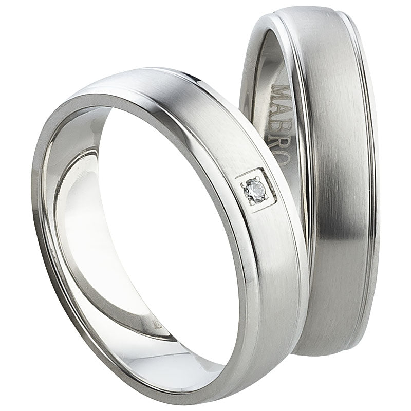 Partnerringe Edelstahl 0,015 Ct.WSI