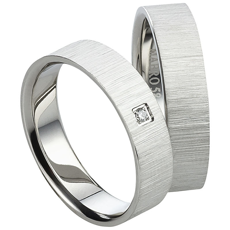 Partnerringe Edelstahl 0,015 Ct. WSI