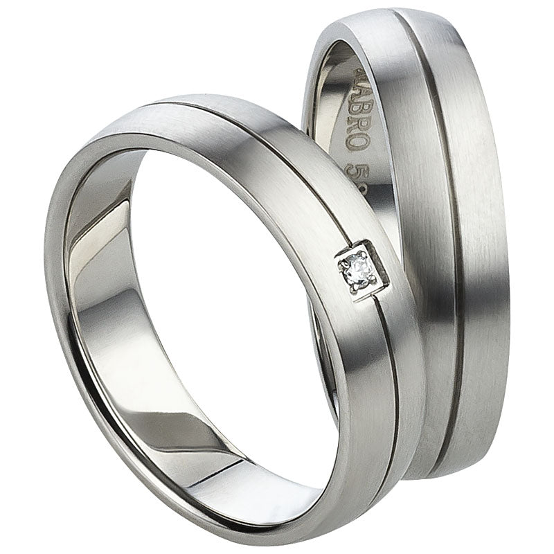 Partnerringe Edelstahl 0,015 Ct. WSI