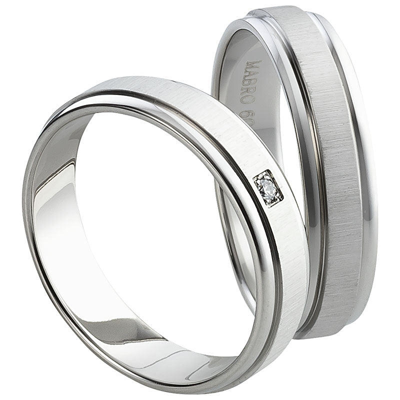 Partnerringe Edelstahl 0,015 Ct. WSI