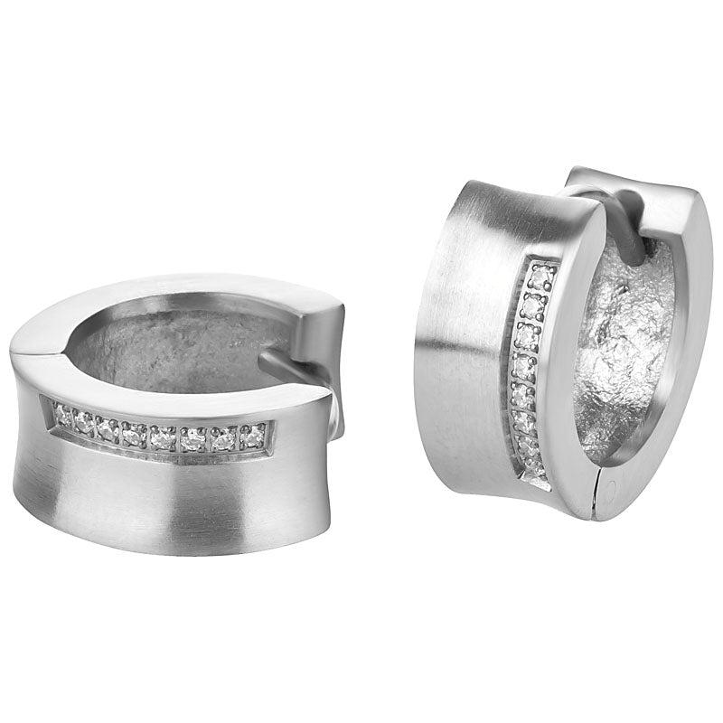 Creolen Edelstahl matt