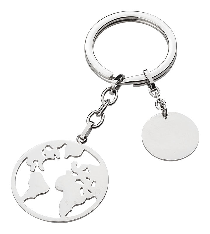 Schlüsselanhänger Edelstahl Erde