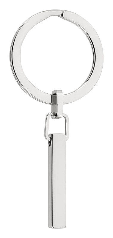 Schlüsselanhänger Edelstahl Stab/ Silber