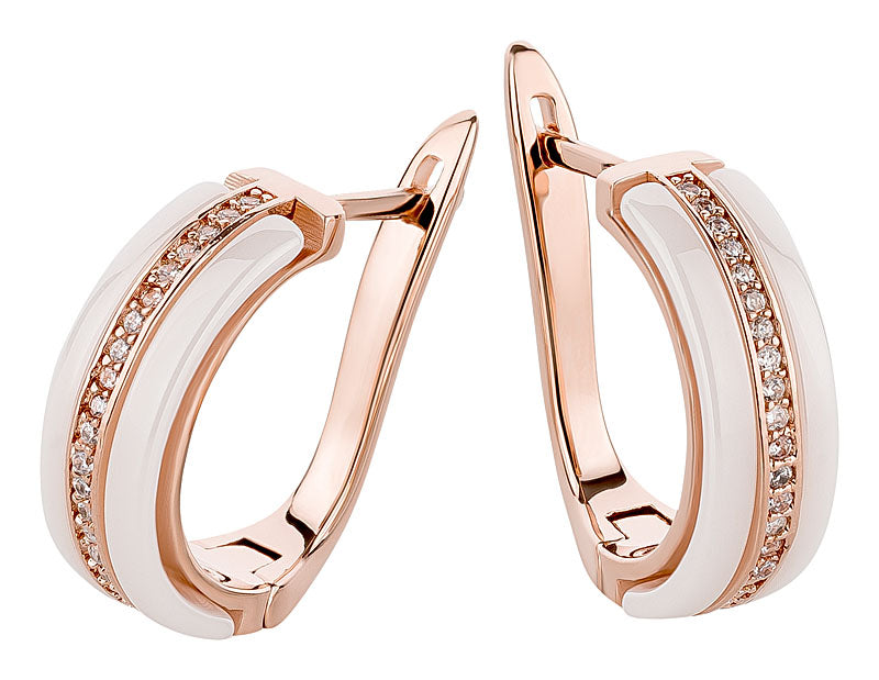 Creolen Ceramic weiß