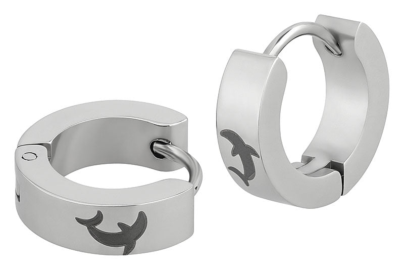 Creolen Edelstahl Delphin