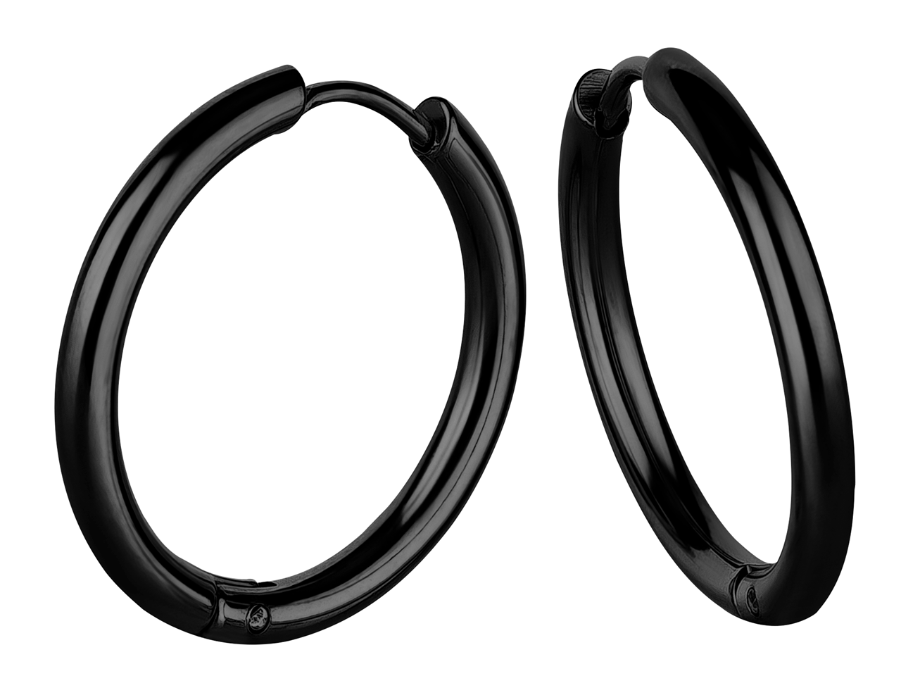 Creolen Edelstahl/ Schwarz