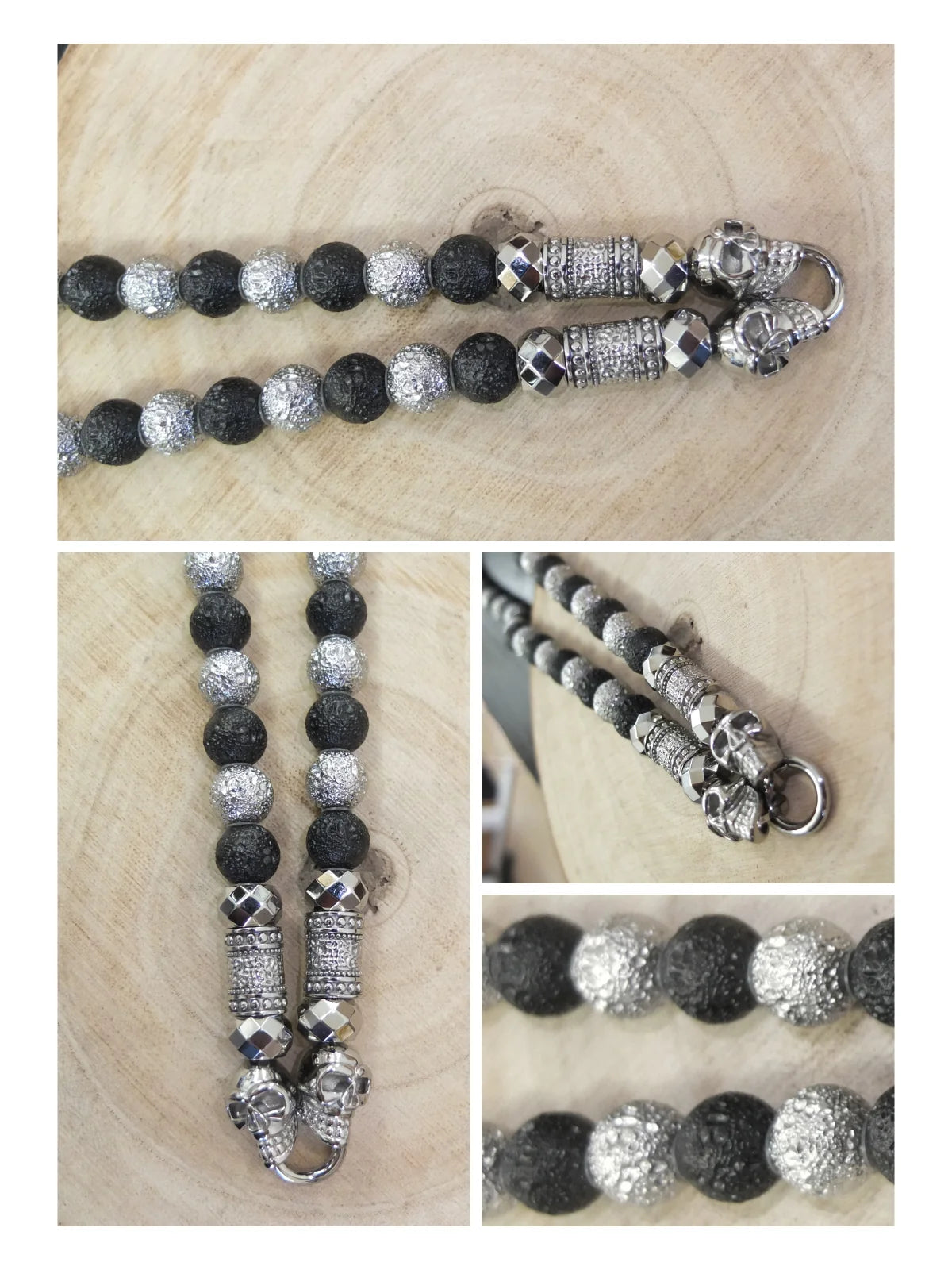Rockerkette + Raute Silber Bicolor