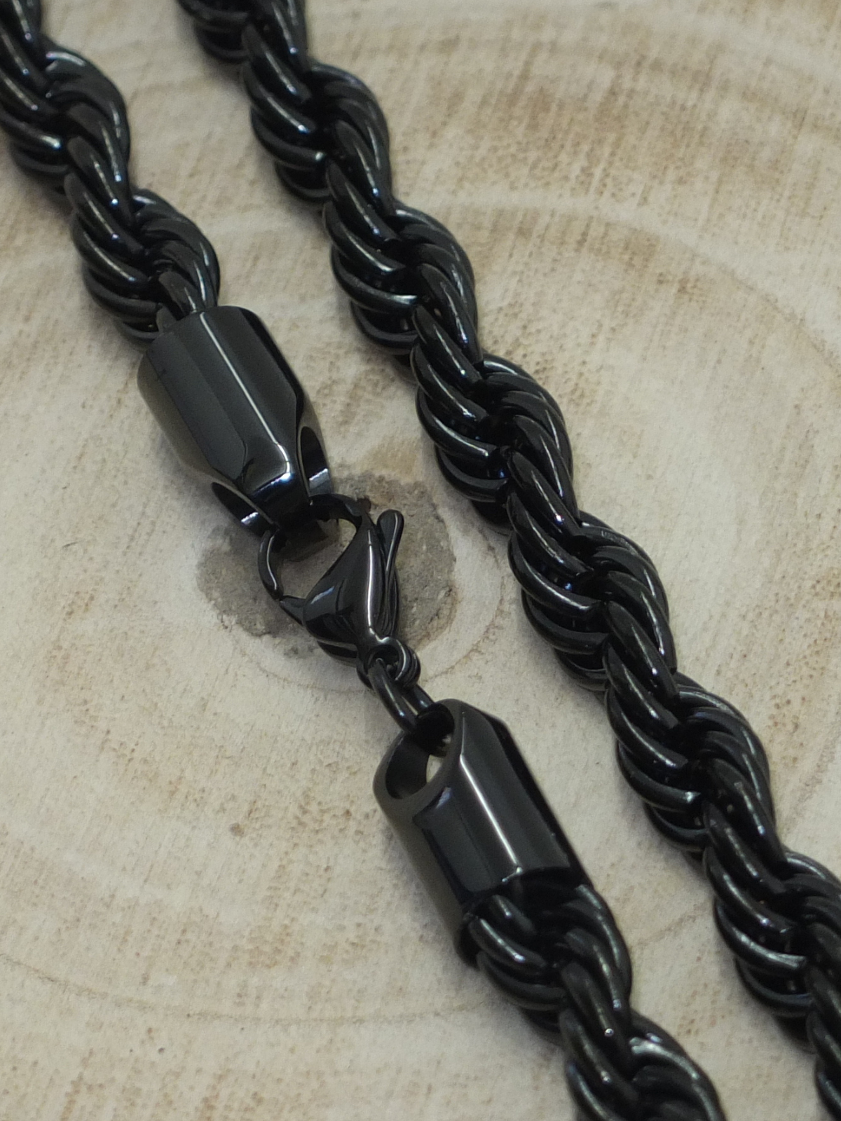 Kette "Schwarz 1cm Rope"