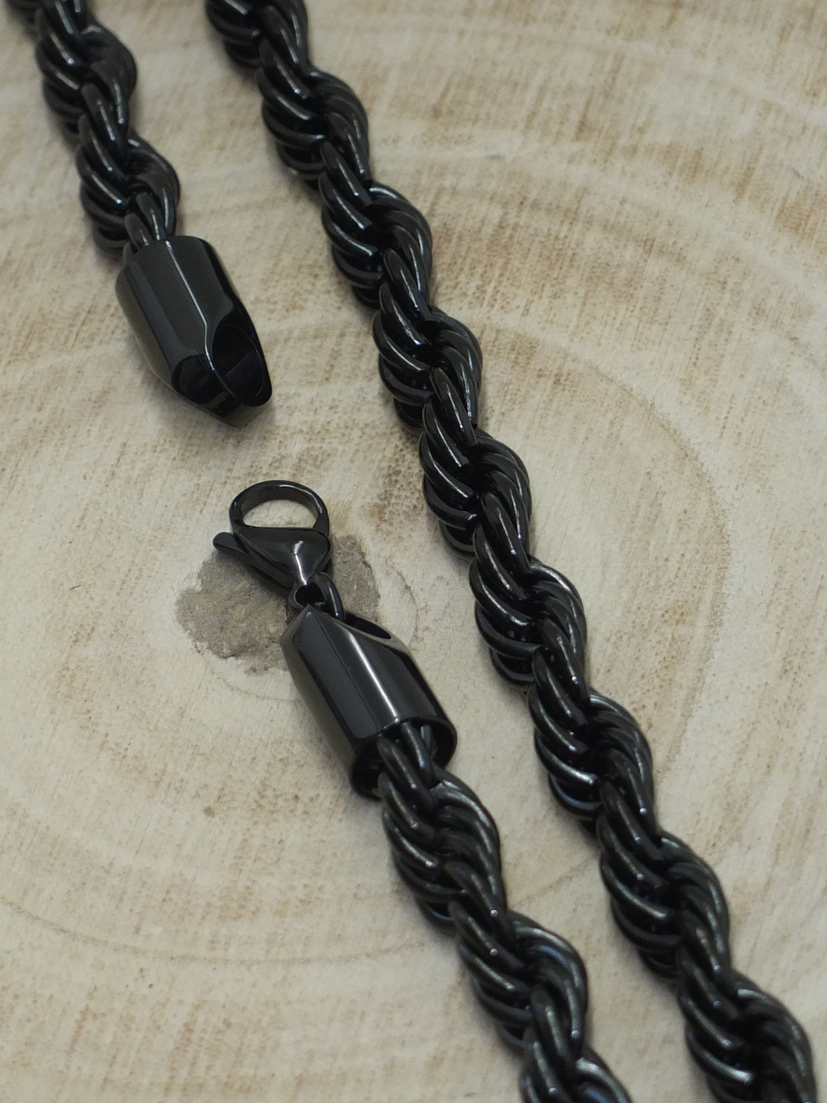 Kette "Schwarz 1cm Rope"