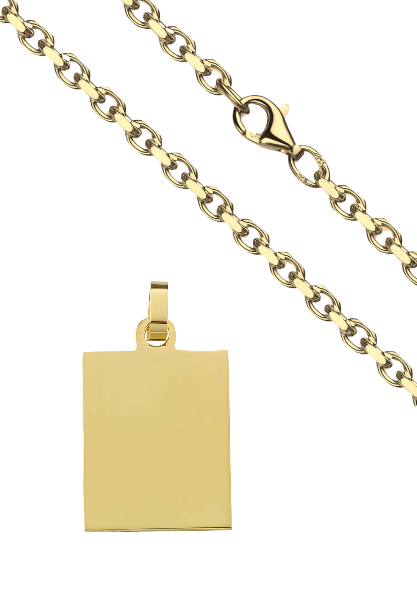 Gravurplatte "Viereckig klein Gold"