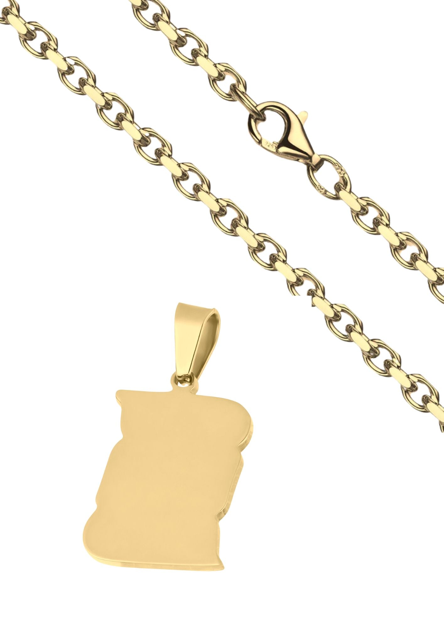 Gravurplatte "Klein Karte Gold"