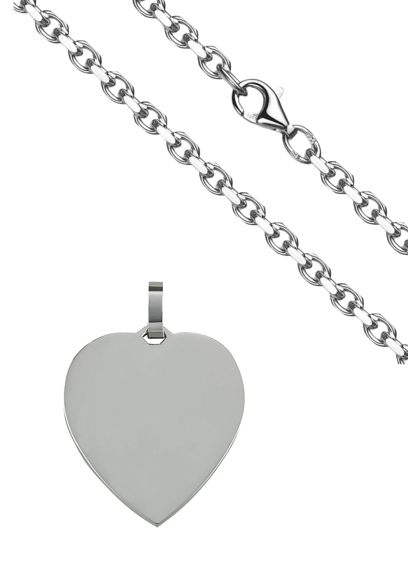 Gravurplatte "Klein Herz Silber"