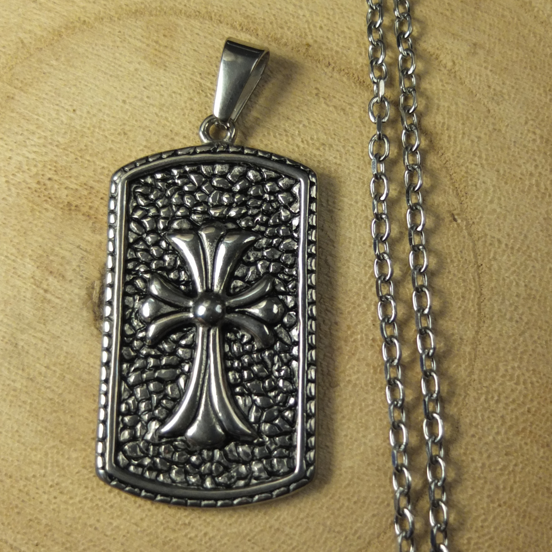 Anhänger inkl Kette "Kreuz Platte"