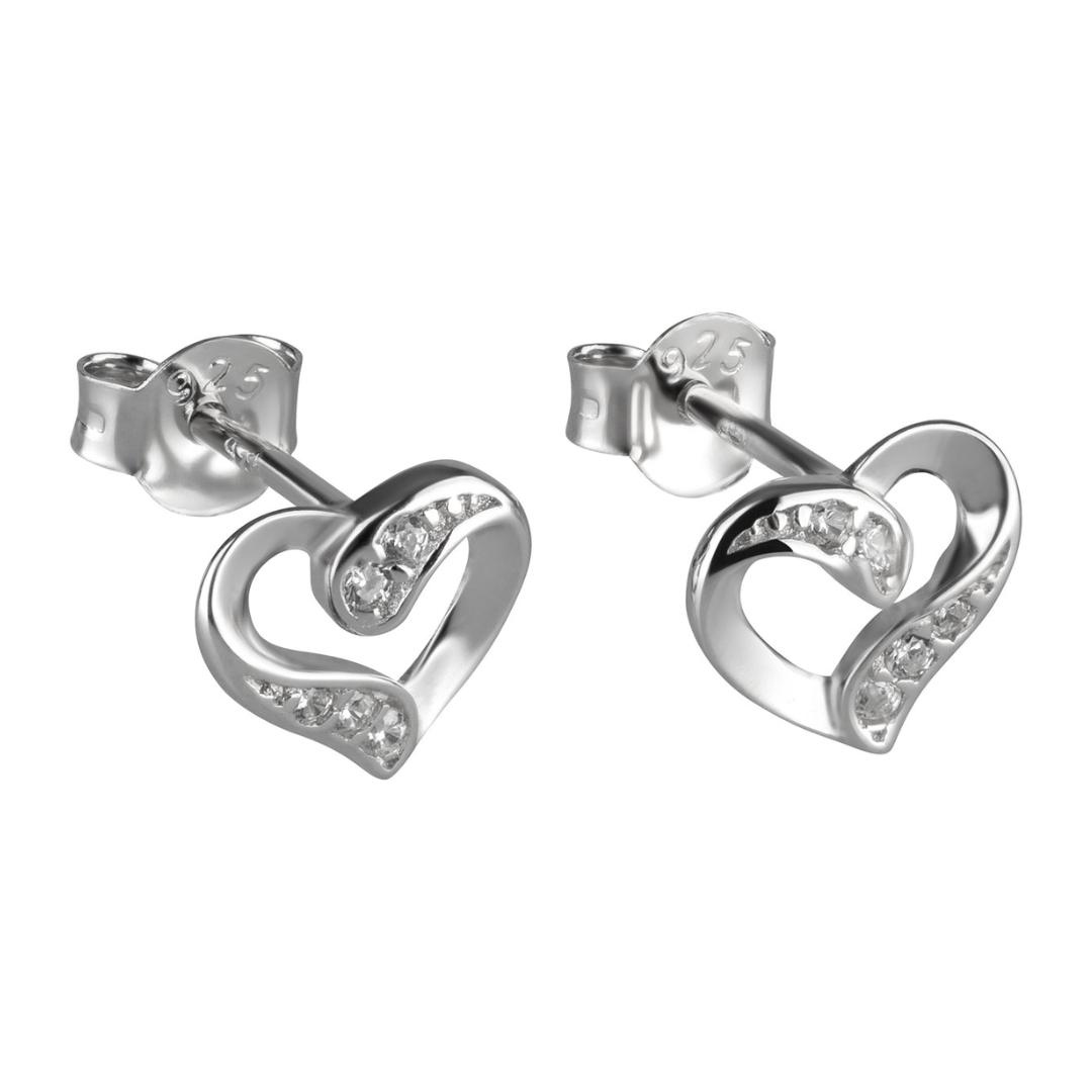 Ohrstecker "925 rhod. Herz"