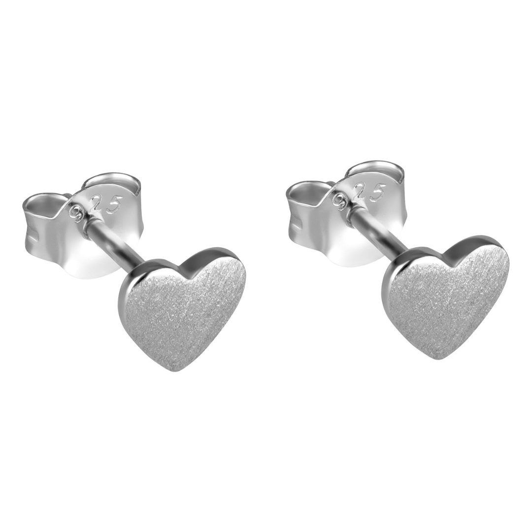 Ohrstecker "925 rhod. Herz"