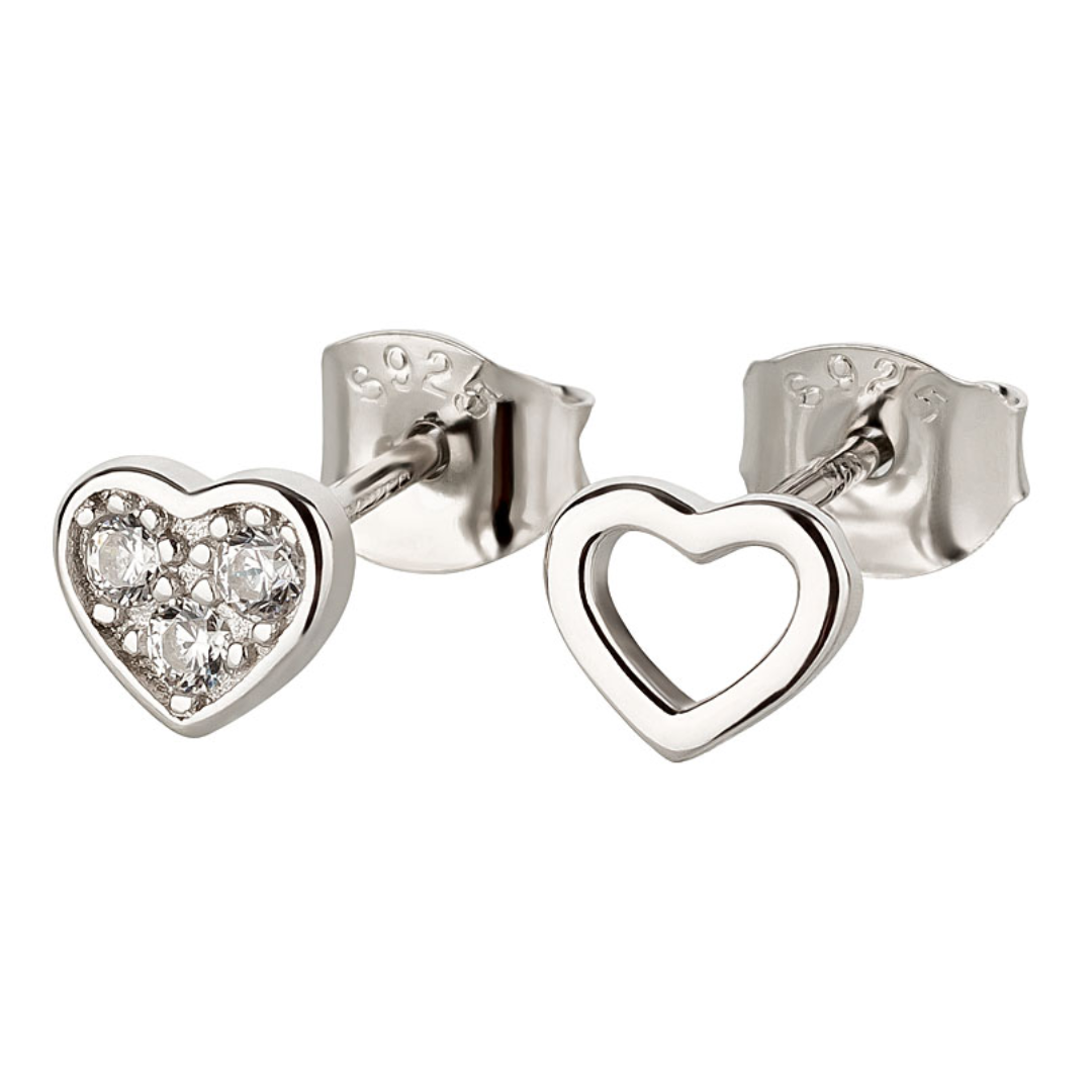 Ohrstecker "925 rhod. Herz"