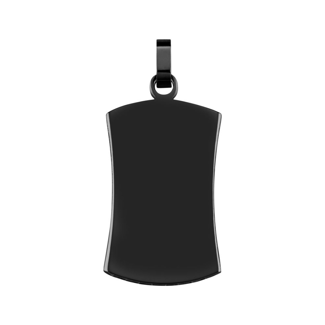 Gravurplatte "Curved klein schwarz"