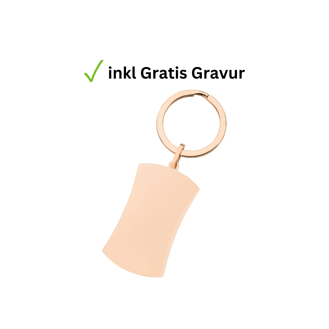 Schlüsselanhänger "Curved Rose"