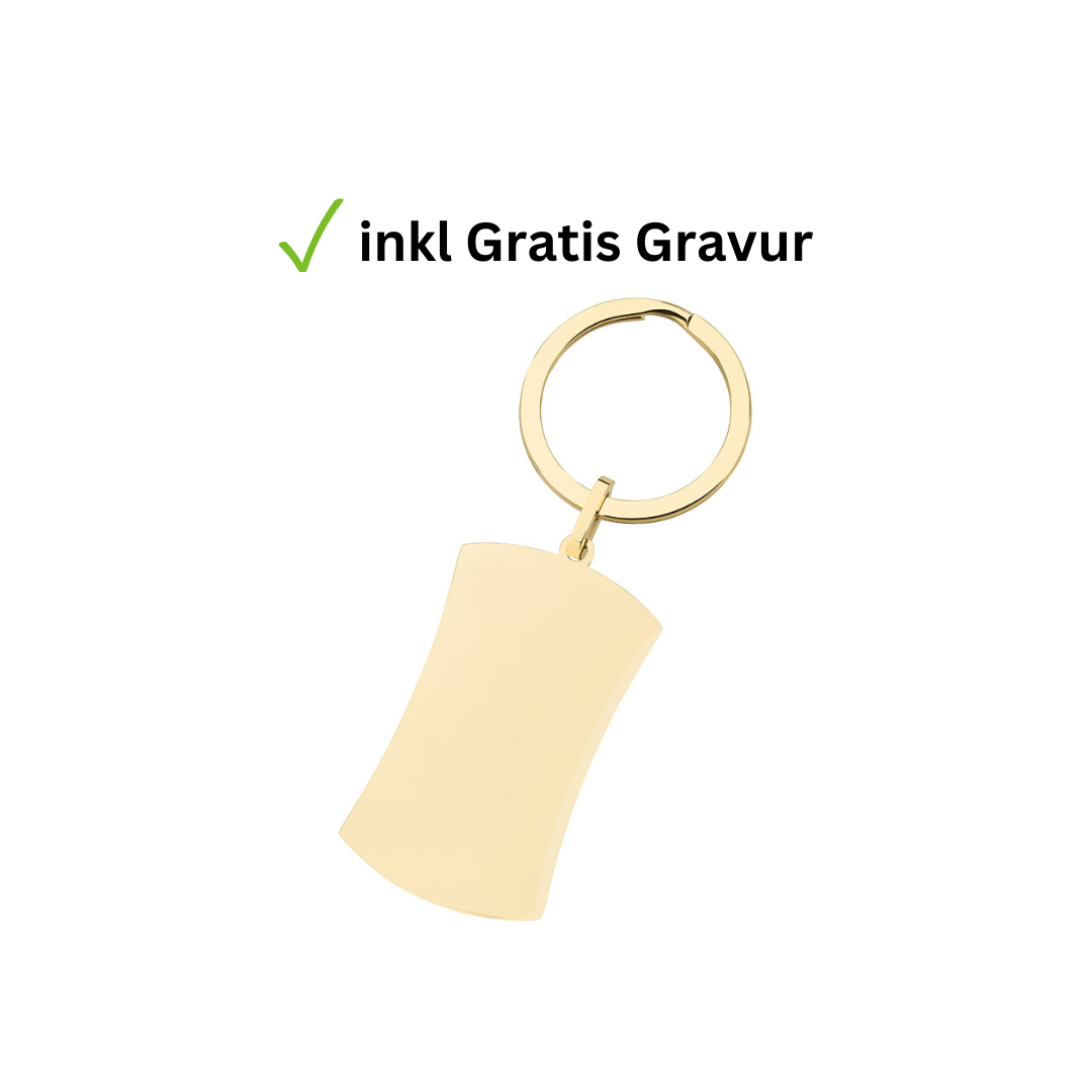 Schlüsselanhänger "Curved Gold"