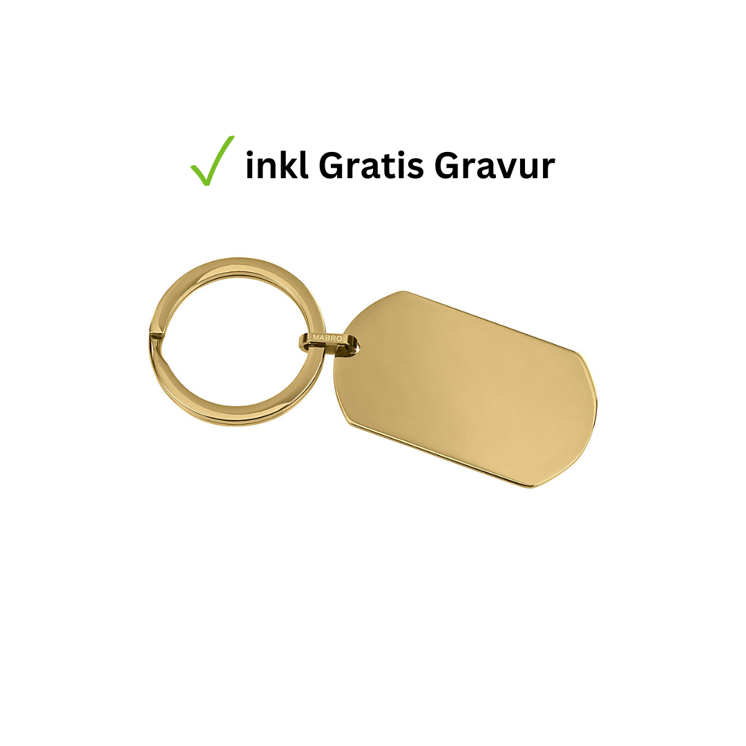 Schlüsselanhänger "Platte Gold"