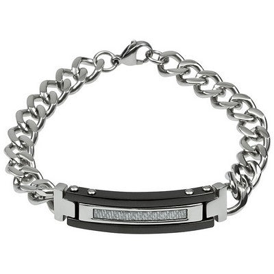 Armband Edelstahl mit Carbon Einlage