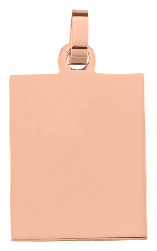 Gravurplatte "Viereckig klein Rose"