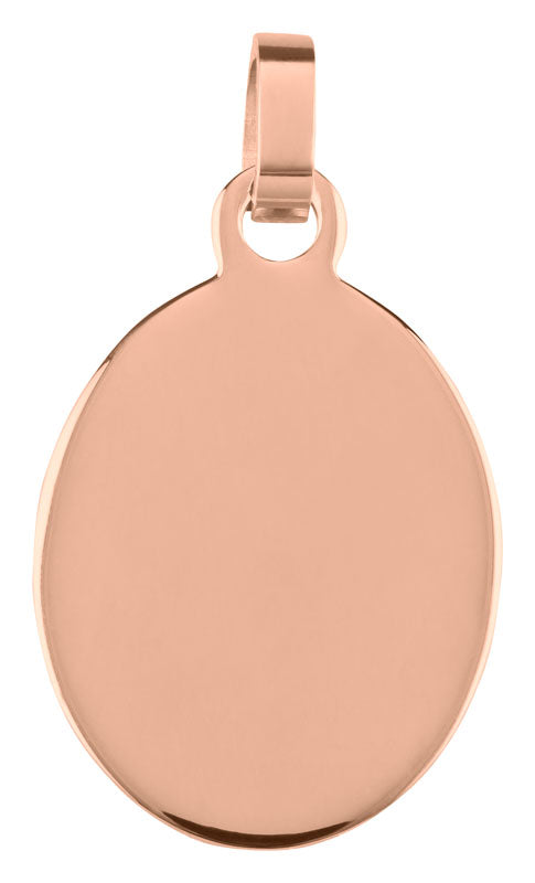 Gravurplatte "Oval klein Rose"