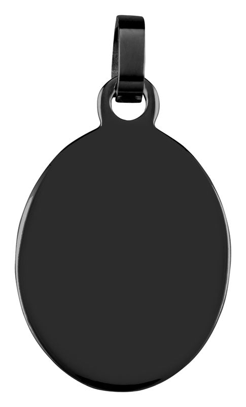 Gravurplatte "Klein Oval Schwarz"