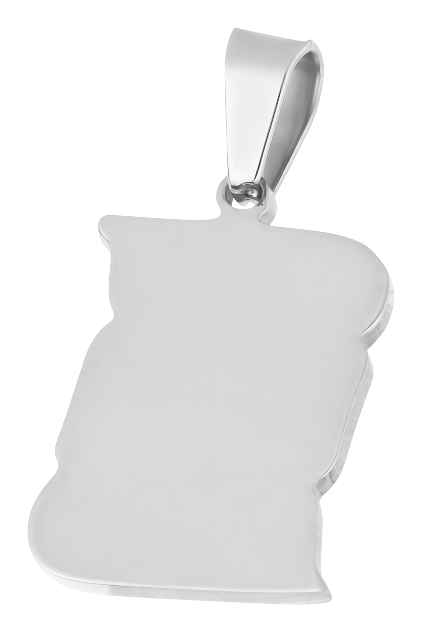 Gravurplatte "Klein Karte Silber"