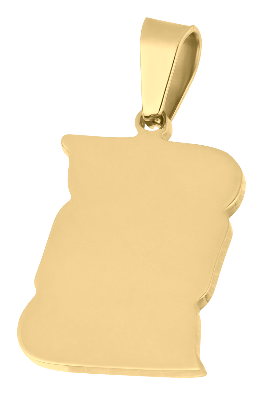Gravurplatte "Klein Karte Gold"