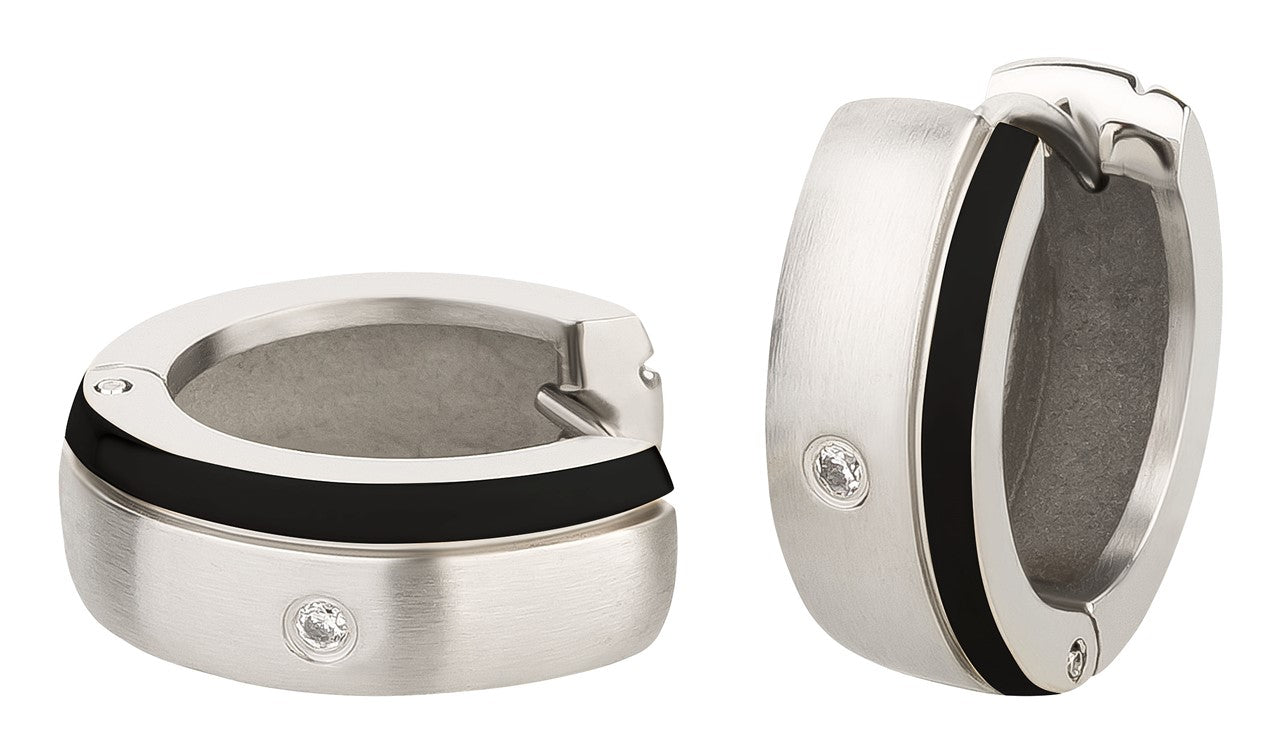 Creolen Edelstahl bicoulor gold, rosé, schwarz oder stahl