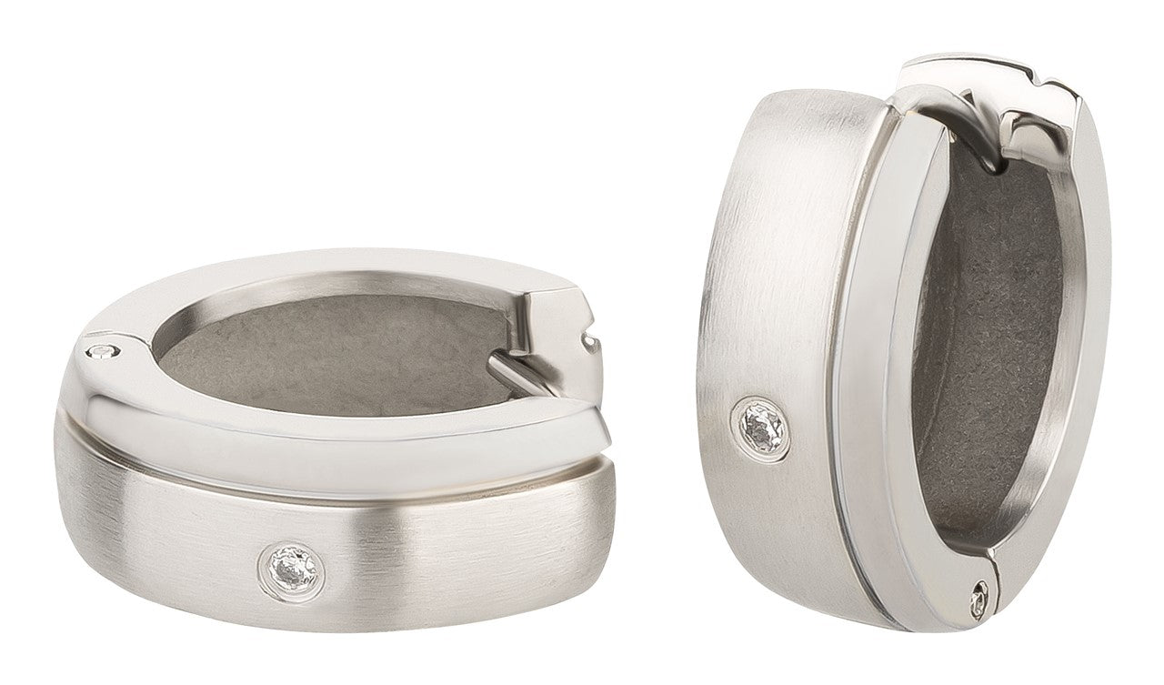 Creolen Edelstahl bicoulor gold, rosé, schwarz oder stahl