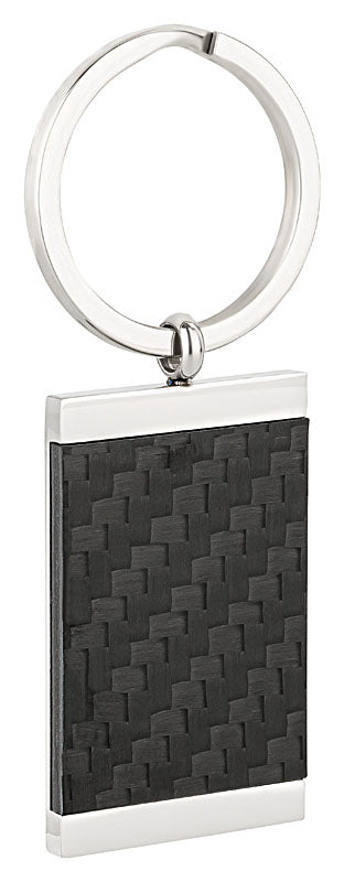 Schlüsselanhänger Edelstahl Carbon schwarz