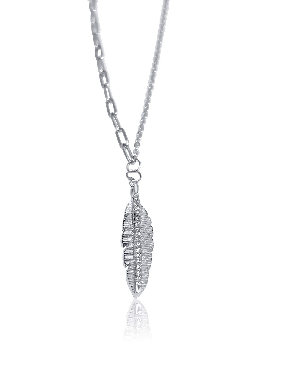 Kette mit Anhänger Feder