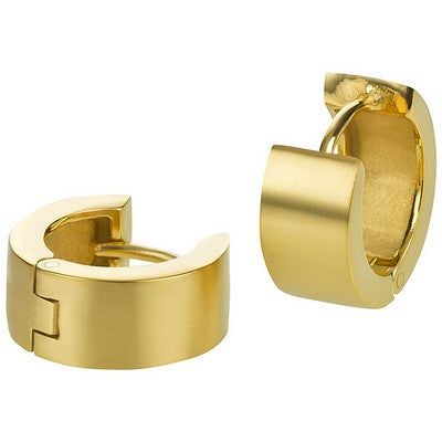 Creolen Edelstahl Gold glänzend