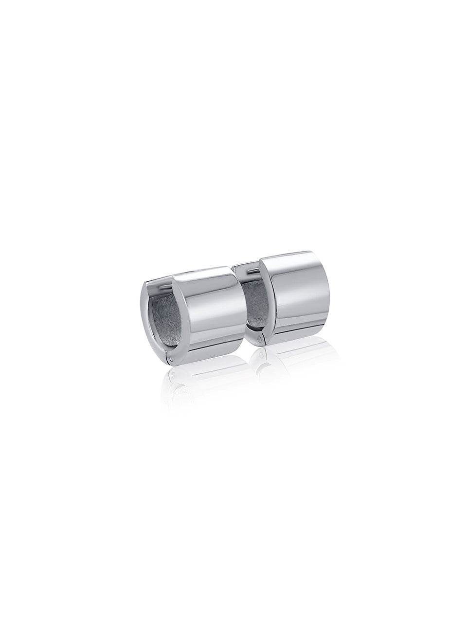 Creolen Edelstahl extra breit/ Silber