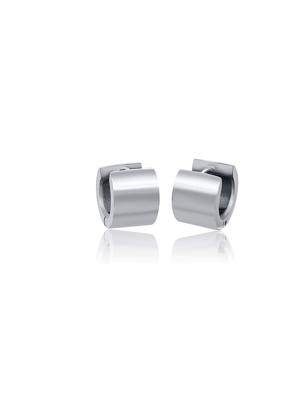 Creolen Edelstahl extra breit/ Silber