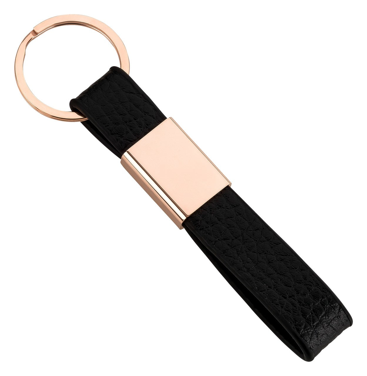 Schlüsselanhänger Edelstahl Leder/ Rosé