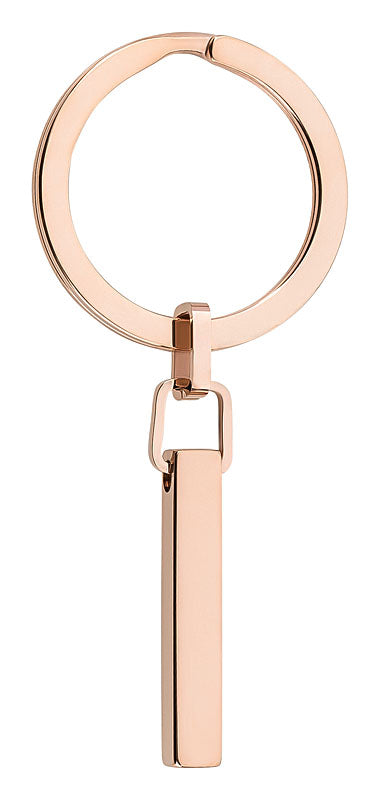 Schlüsselanhänger Edelstahl Stab/ Rosé