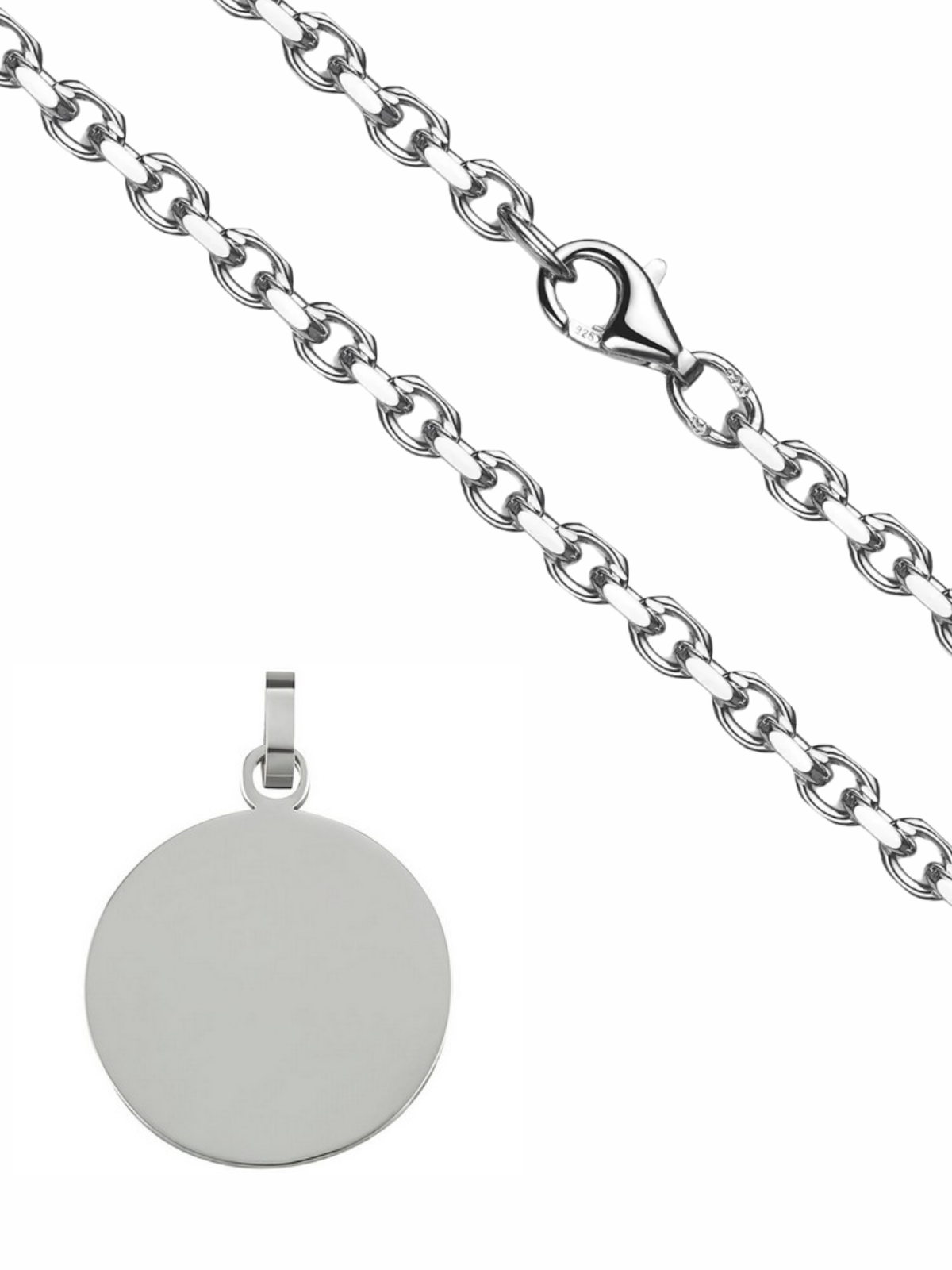 Gravurplatte "Klein Rund Silber"