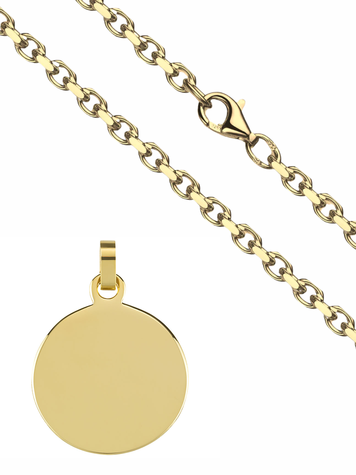 Gravurplatte "Klein Rund gold"