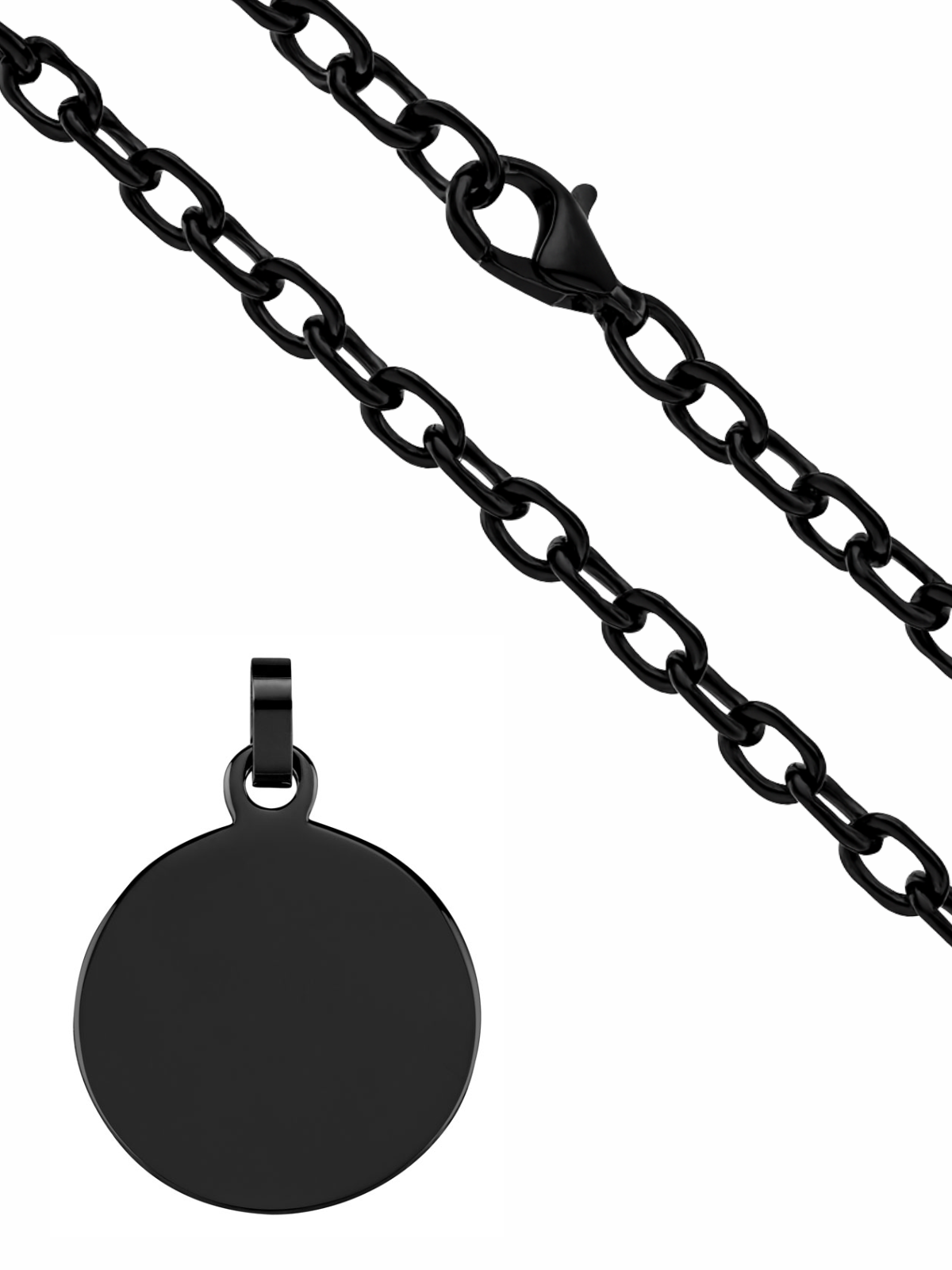 Gravurplatte "Klein Rund schwarz"