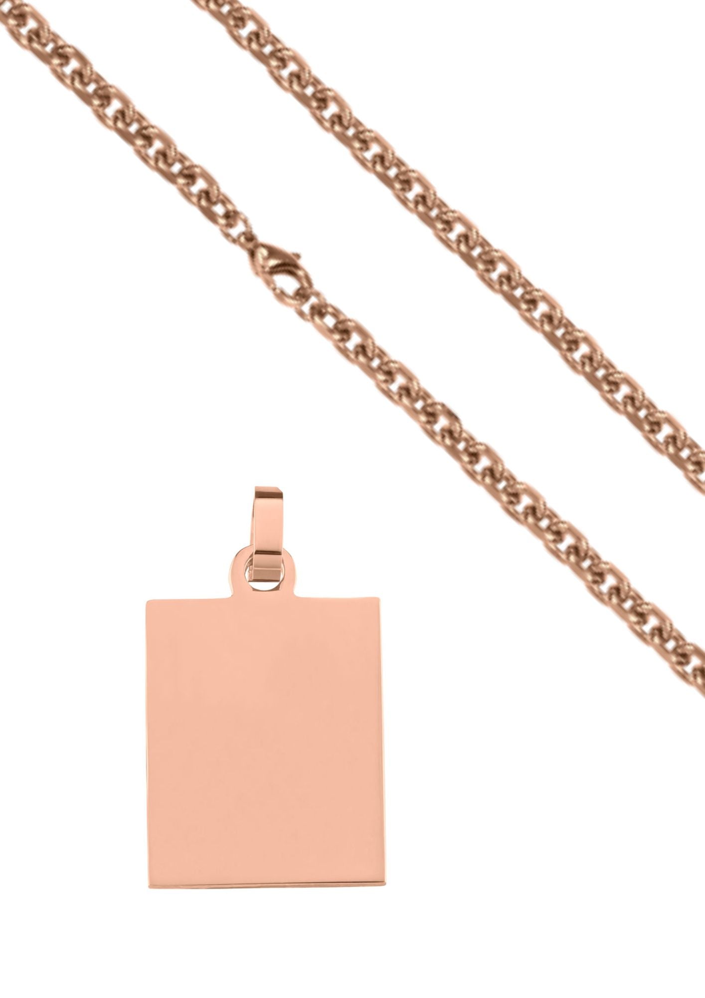 Gravurplatte "Viereckig klein Rose"