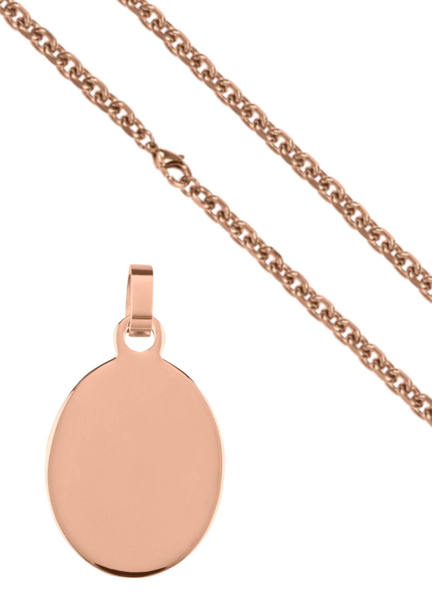 Gravurplatte "Oval klein Rose"