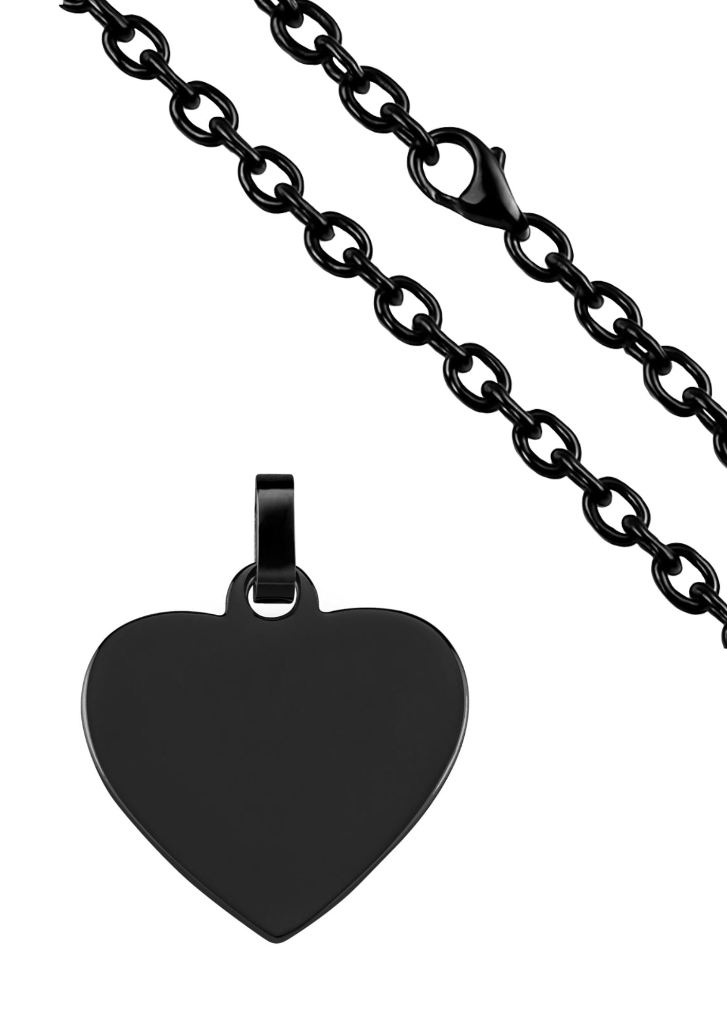 Gravurplatte "Klein Herz Schwarz"