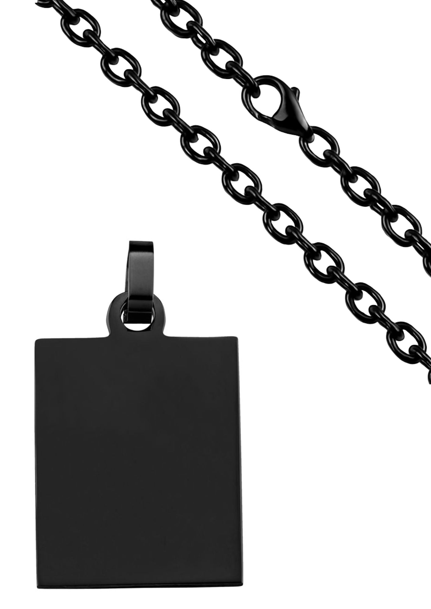 Gravurplatte "Viereckig klein Schwarz"