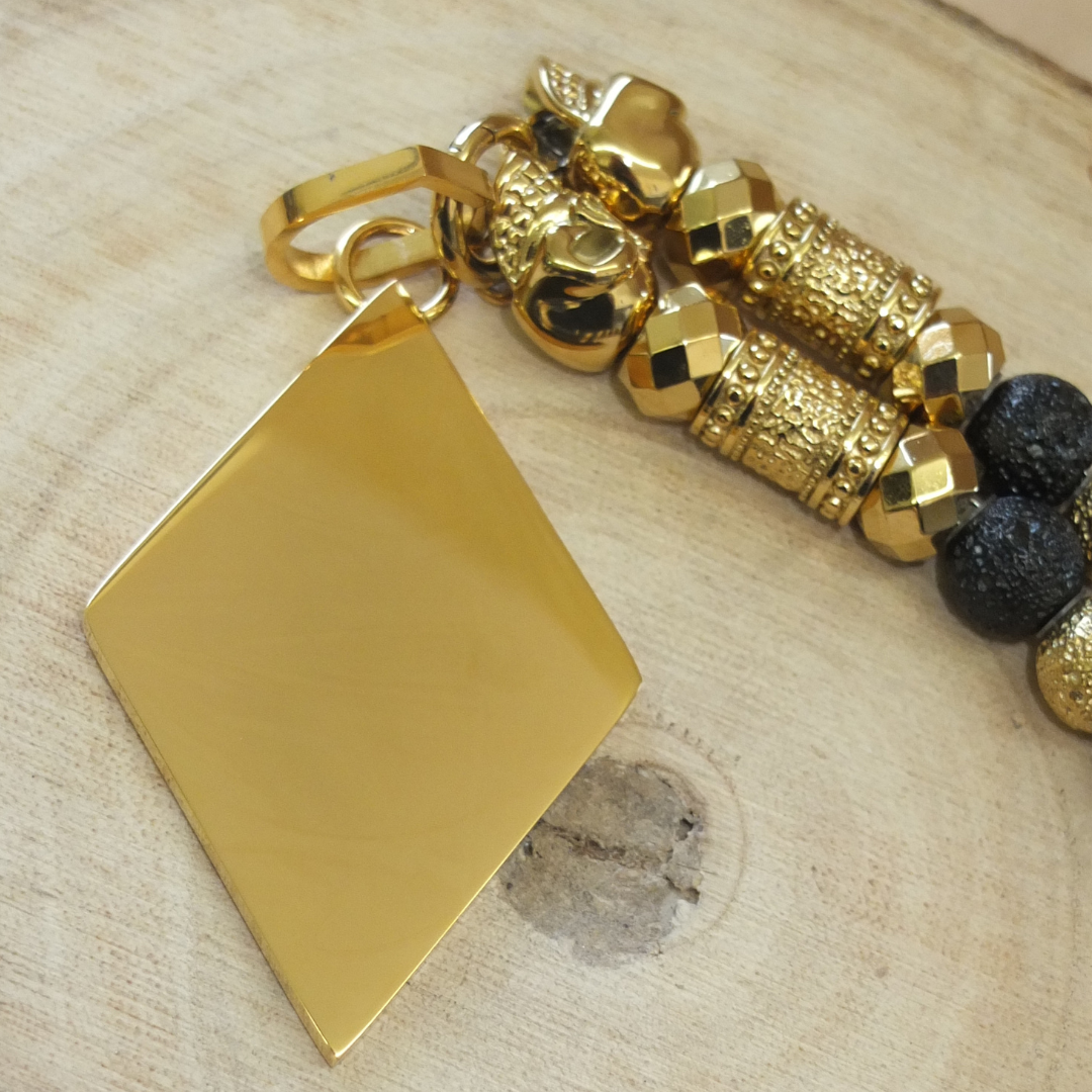 Rockerkette + Raute Gold Bicolor