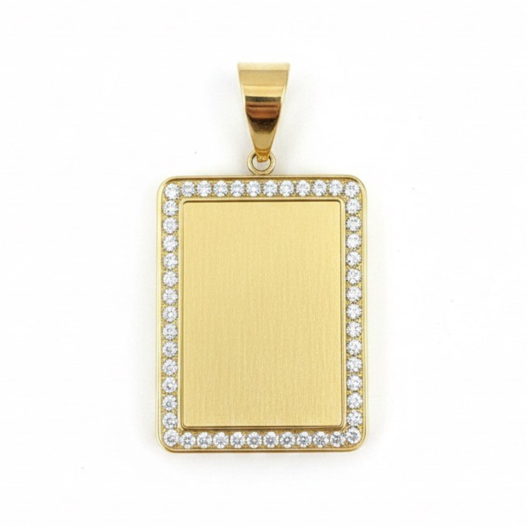 Gravurplatte "Mittel Viereckig Gold"