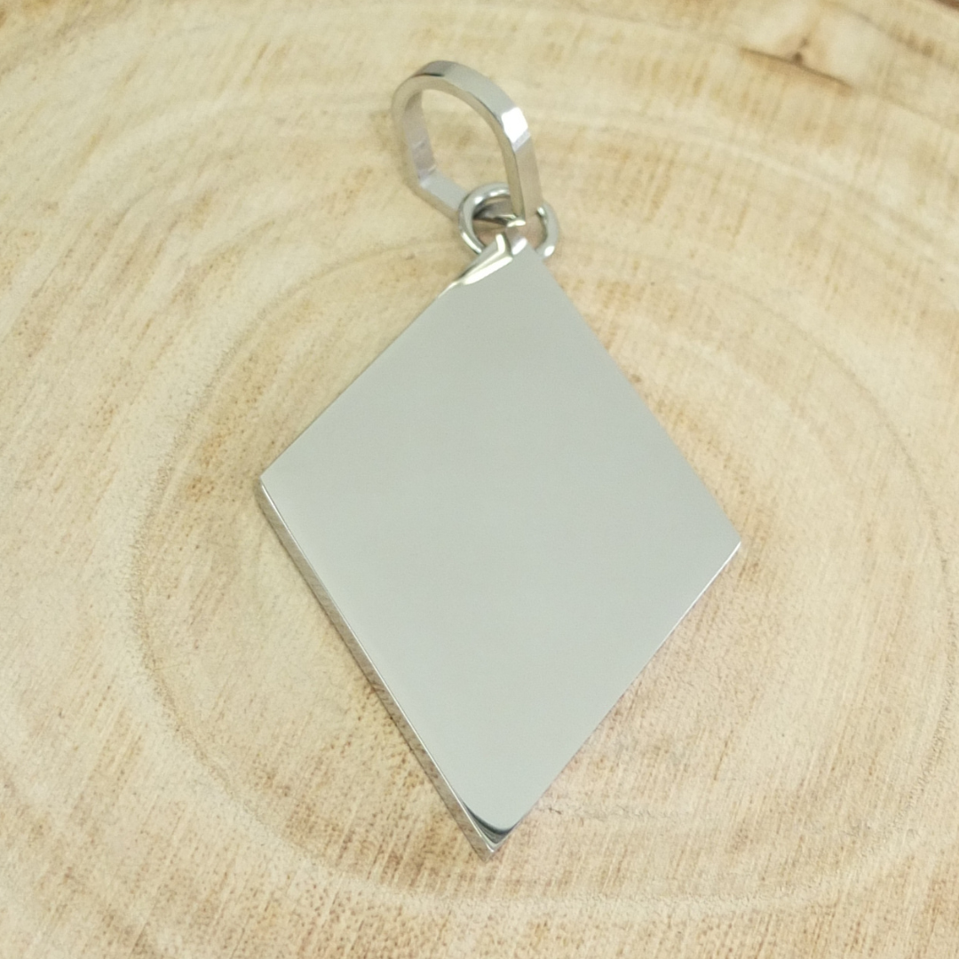 Rautenanhänger + Königskette Silberset